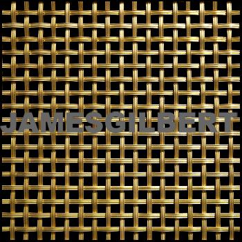 Handwoven Brass Decorative Grille with 3mm Reeded Wire and 6mm Square Aperture
